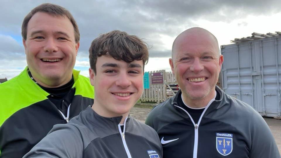 Three Chester referees together before a fixture